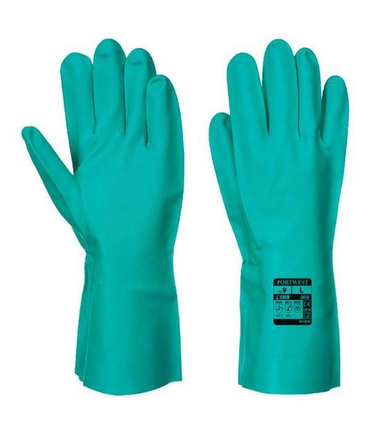 Guante Nitrosafe Chemical verde