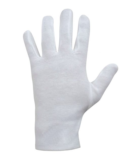 Guantín blanco antisudoral en algodón