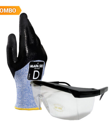 Combo guantes Krytech 582 + gafas de protección