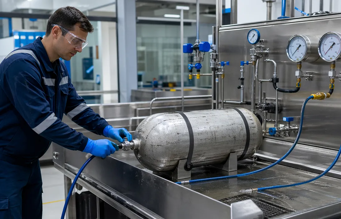 Qué Es una Prueba Hidrostática y Por Qué Es Obligatoria para Equipos de Respiración Autónoma